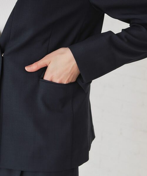 OPAQUE.CLIP / オペーク ドット クリップ ノーカラージャケット | ストレッチリネンライクVネックジャケット/セットアップ対応【洗濯機洗い可/防シワ】 | 詳細15