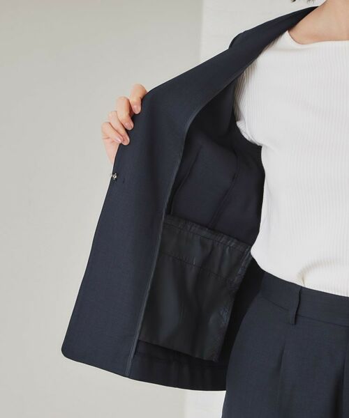 OPAQUE.CLIP / オペーク ドット クリップ ノーカラージャケット | ストレッチリネンライクVネックジャケット/セットアップ対応【洗濯機洗い可/防シワ】 | 詳細18