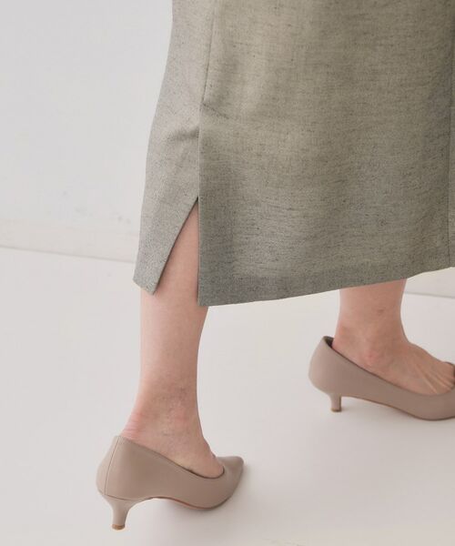 OPAQUE.CLIP / オペーク ドット クリップ ロング・マキシ丈ワンピース | 麻混ラメジャンパースカート【洗濯機洗い可】 | 詳細15