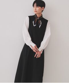 OPAQUE.CLIP / オペーク ドット クリップ ロング・マキシ丈ワンピース | フハクスリーブドッキングニットワンピース【洗濯機洗い可/抗ピル】