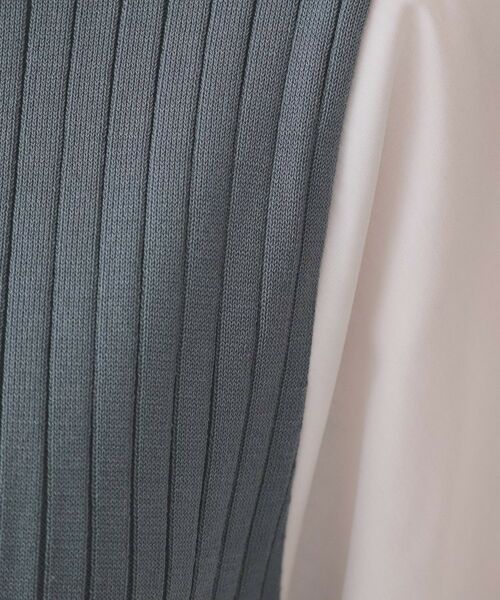 OPAQUE.CLIP / オペーク ドット クリップ ロング・マキシ丈ワンピース | フハクスリーブドッキングニットワンピース【洗濯機洗い可/抗ピル】 | 詳細4