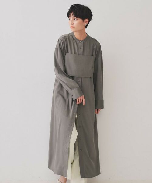 OPAQUE.CLIP / オペーク ドット クリップ ロング・マキシ丈ワンピース | 《andGIRL掲載》ビスチェセットシャツワンピース【洗濯機洗い可】 | 詳細1