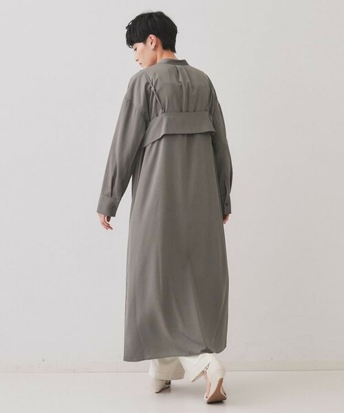 OPAQUE.CLIP / オペーク ドット クリップ ロング・マキシ丈ワンピース | 《andGIRL掲載》ビスチェセットシャツワンピース【洗濯機洗い可】 | 詳細4