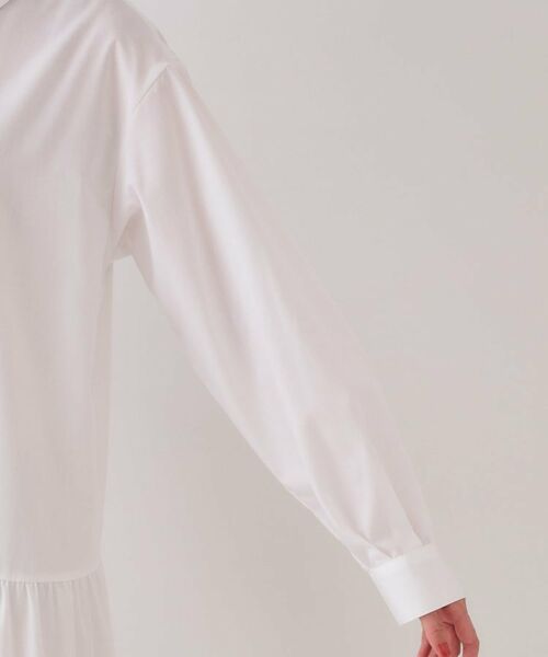 OPAQUE.CLIP / オペーク ドット クリップ ロング・マキシ丈ワンピース | 裾タックティアードシャツワンピース【洗濯機洗い可】 | 詳細13