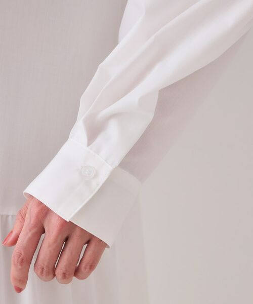 OPAQUE.CLIP / オペーク ドット クリップ ロング・マキシ丈ワンピース | 裾タックティアードシャツワンピース【洗濯機洗い可】 | 詳細14