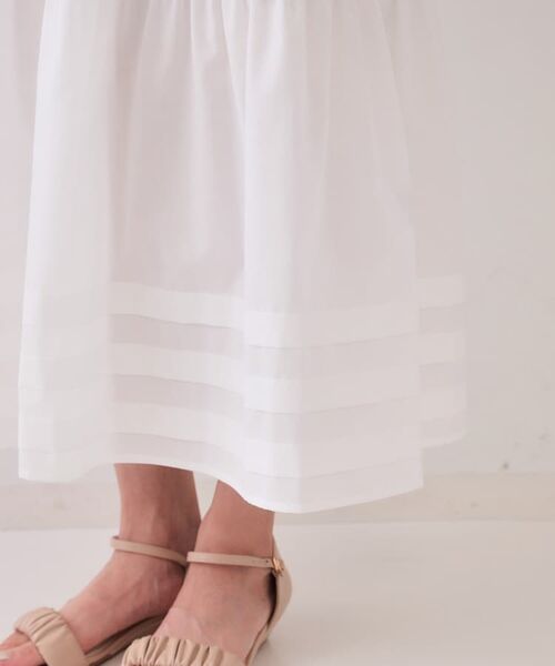 OPAQUE.CLIP / オペーク ドット クリップ ロング・マキシ丈ワンピース | 裾タックティアードシャツワンピース【洗濯機洗い可】 | 詳細15