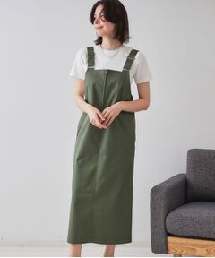 OPAQUE.CLIP / オペーク ドット クリップ ロング・マキシ丈ワンピース | フロントZIPワークジャンスカ【洗濯機洗い可】