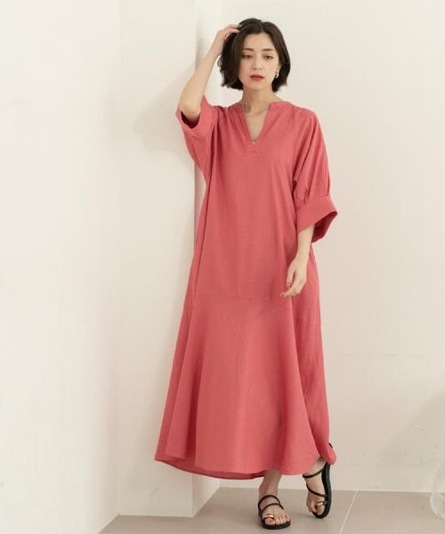 OPAQUE. CLIP/オペーク ドット クリップ キーネックワンピース【洗える】 ピンク(072) 38(M) OPAQUE. CLIP/オペーク ドット クリップ キーネックワンピース【洗える】 ピンク(072) 38(M)