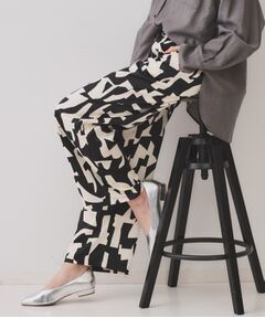 OPAQUE.CLIP / オペーク ドット クリップ パンツ | 幾何プリントイージーワイドパンツ【洗濯機洗い可】