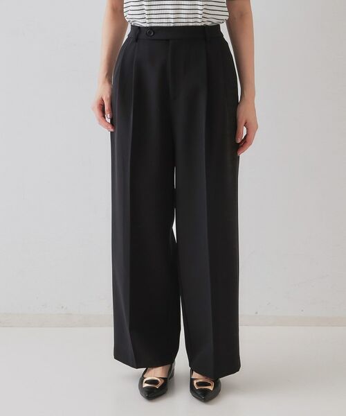 OPAQUE.CLIP / オペーク ドット クリップ パンツ | ストレッチタックワイドパンツ【洗濯機洗い可】 | 詳細10