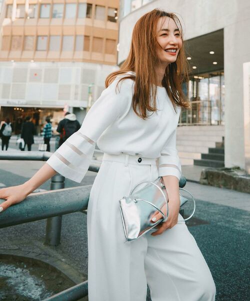 OPAQUE.CLIP / オペーク ドット クリップ パンツ | ストレッチタックワイドパンツ【洗濯機洗い可】 | 詳細2