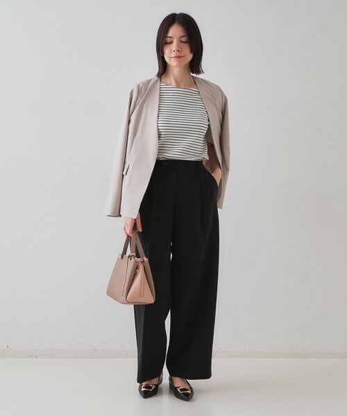 OPAQUE.CLIP / オペーク ドット クリップ パンツ | ストレッチタックワイドパンツ【洗濯機洗い可】 | 詳細7