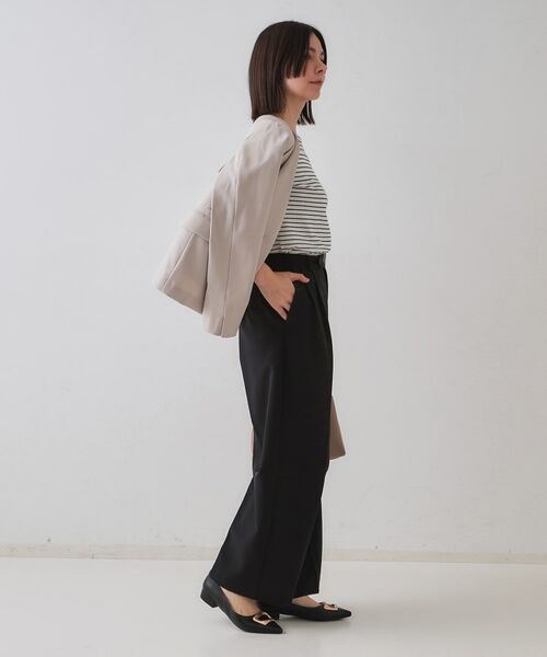 OPAQUE.CLIP / オペーク ドット クリップ パンツ | ストレッチタックワイドパンツ【洗濯機洗い可】 | 詳細8