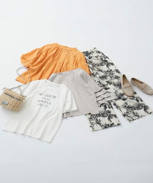 OPAQUE.CLIP / オペーク ドット クリップ パンツ | ボタニカルプリントイージーパンツ【洗濯機洗い可】 | 詳細15