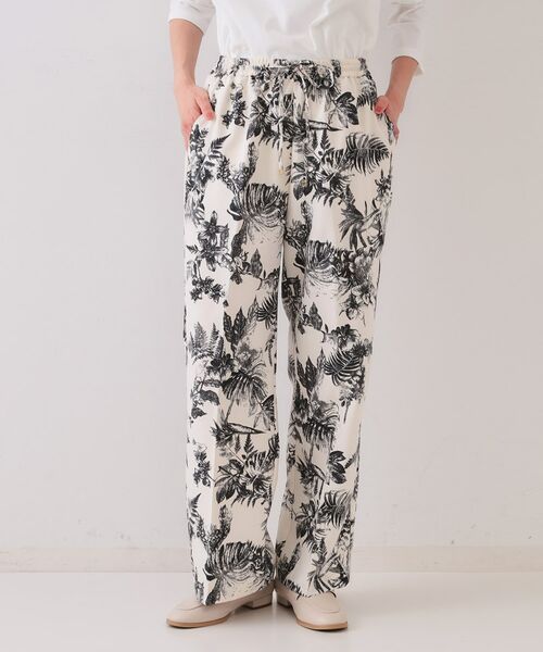 OPAQUE.CLIP / オペーク ドット クリップ パンツ | ボタニカルプリントイージーパンツ【洗濯機洗い可】 | 詳細5