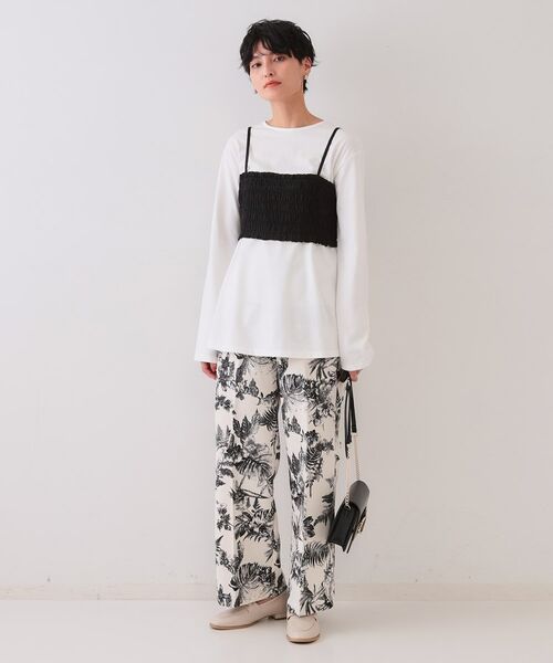 OPAQUE.CLIP / オペーク ドット クリップ パンツ | ボタニカルプリントイージーパンツ【洗濯機洗い可】 | 詳細6