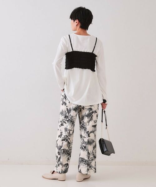 OPAQUE.CLIP / オペーク ドット クリップ パンツ | ボタニカルプリントイージーパンツ【洗濯機洗い可】 | 詳細7