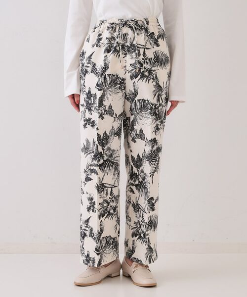 OPAQUE.CLIP / オペーク ドット クリップ パンツ | ボタニカルプリントイージーパンツ【洗濯機洗い可】 | 詳細9
