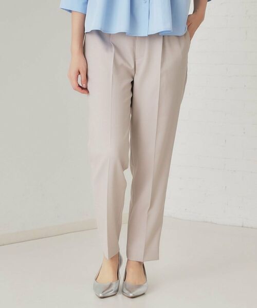 OPAQUE.CLIP / オペーク ドット クリップ パンツ | ストレッチリネンライクテーパードパンツ/セットアップ対応可【洗濯機洗い可/防シワ】 | 詳細1