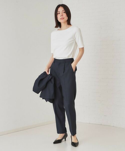 OPAQUE.CLIP / オペーク ドット クリップ パンツ | ストレッチリネンライクテーパードパンツ/セットアップ対応可【洗濯機洗い可/防シワ】 | 詳細6