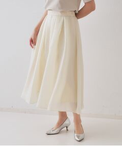 OPAQUE.CLIP / オペーク ドット クリップ スカート | シアージャカードタックフレアスカート【洗濯機洗い可】