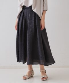 OPAQUE.CLIP / オペーク ドット クリップ スカート | シアージャカードタックフレアスカート【洗濯機洗い可】