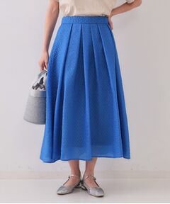 OPAQUE.CLIP / オペーク ドット クリップ スカート | シアージャカードタックフレアスカート【洗濯機洗い可】