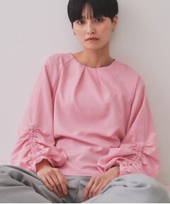 OPAQUE.CLIP / オペーク ドット クリップ シャツ・ブラウス | シャーリングスリーブブラウス【洗濯機洗い可】