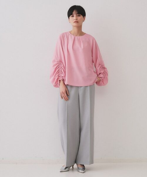 OPAQUE.CLIP / オペーク ドット クリップ シャツ・ブラウス | シャーリングスリーブブラウス【洗濯機洗い可】 | 詳細10