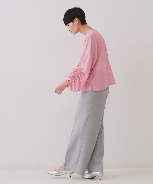 OPAQUE.CLIP / オペーク ドット クリップ シャツ・ブラウス | シャーリングスリーブブラウス【洗濯機洗い可】 | 詳細11