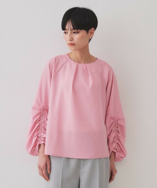 OPAQUE.CLIP / オペーク ドット クリップ シャツ・ブラウス | シャーリングスリーブブラウス【洗濯機洗い可】 | 詳細13