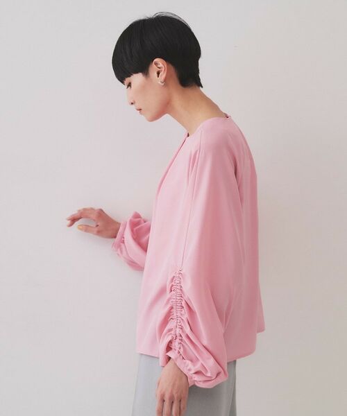 OPAQUE.CLIP / オペーク ドット クリップ シャツ・ブラウス | シャーリングスリーブブラウス【洗濯機洗い可】 | 詳細14