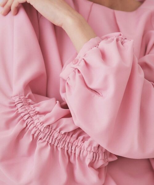 OPAQUE.CLIP / オペーク ドット クリップ シャツ・ブラウス | シャーリングスリーブブラウス【洗濯機洗い可】 | 詳細19