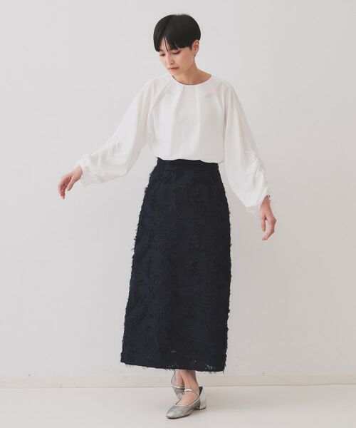 OPAQUE.CLIP / オペーク ドット クリップ シャツ・ブラウス | シャーリングスリーブブラウス【洗濯機洗い可】 | 詳細2