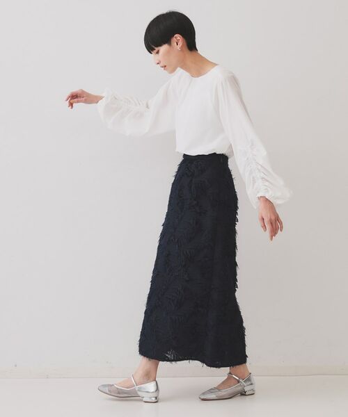 OPAQUE.CLIP / オペーク ドット クリップ シャツ・ブラウス | シャーリングスリーブブラウス【洗濯機洗い可】 | 詳細3