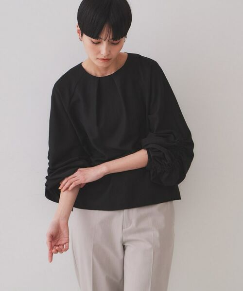 OPAQUE.CLIP / オペーク ドット クリップ シャツ・ブラウス | シャーリングスリーブブラウス【洗濯機洗い可】 | 詳細5