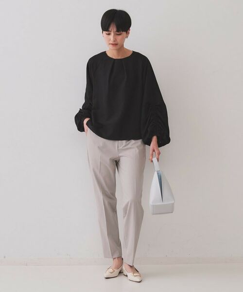 OPAQUE.CLIP / オペーク ドット クリップ シャツ・ブラウス | シャーリングスリーブブラウス【洗濯機洗い可】 | 詳細6