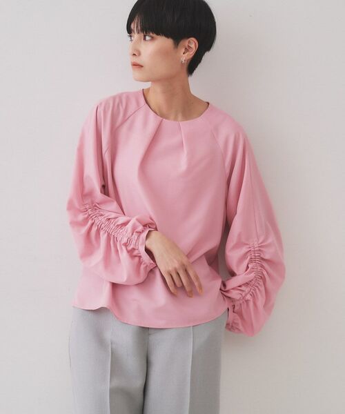 OPAQUE.CLIP / オペーク ドット クリップ シャツ・ブラウス | シャーリングスリーブブラウス【洗濯機洗い可】 | 詳細9