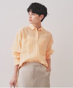 OPAQUE.CLIP / オペーク ドット クリップ シャツ・ブラウス | 《andGIRL掲載》麻混シアーダブルポケットシャツ【洗濯機洗い可】