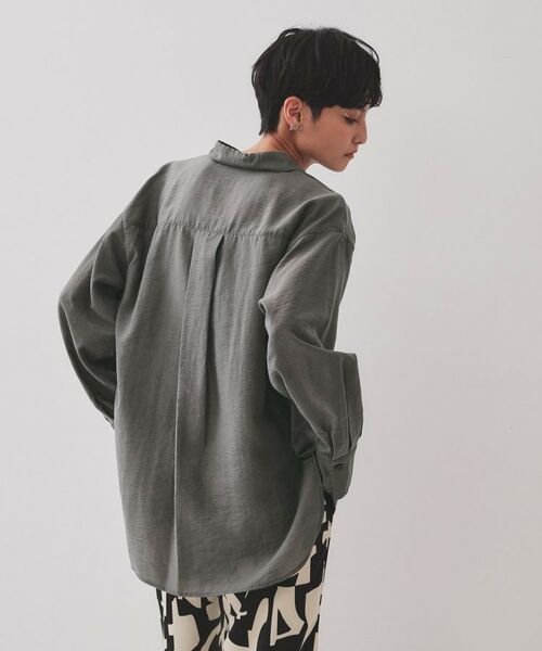 OPAQUE.CLIP / オペーク ドット クリップ シャツ・ブラウス | 《andGIRL掲載》麻混シアーダブルポケットシャツ【洗濯機洗い可】 | 詳細1