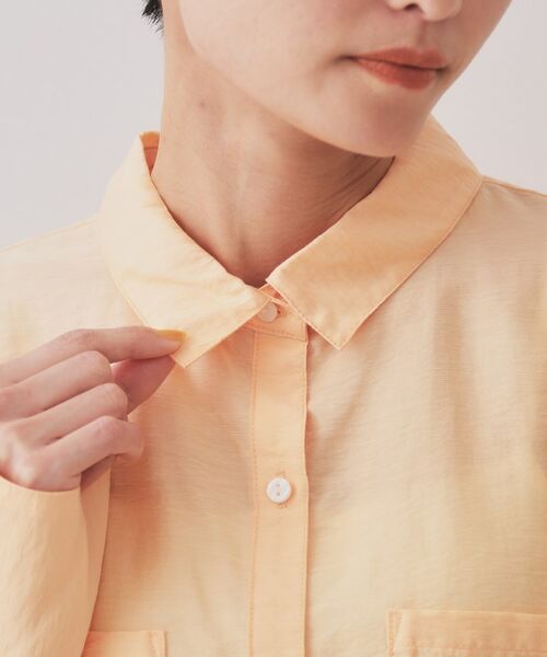 OPAQUE.CLIP / オペーク ドット クリップ シャツ・ブラウス | 《andGIRL掲載》麻混シアーダブルポケットシャツ【洗濯機洗い可】 | 詳細17