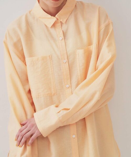 OPAQUE.CLIP / オペーク ドット クリップ シャツ・ブラウス | 《andGIRL掲載》麻混シアーダブルポケットシャツ【洗濯機洗い可】 | 詳細19