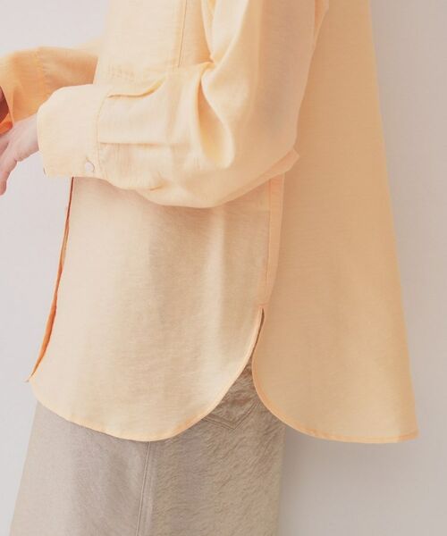 OPAQUE.CLIP / オペーク ドット クリップ シャツ・ブラウス | 《andGIRL掲載》麻混シアーダブルポケットシャツ【洗濯機洗い可】 | 詳細21