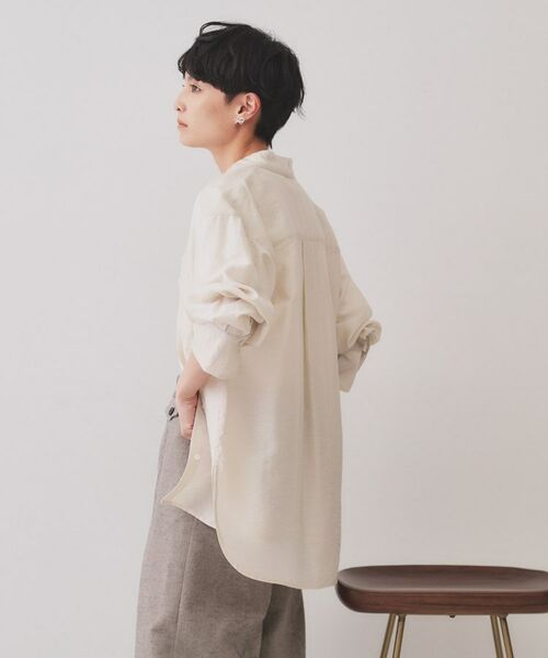 OPAQUE.CLIP / オペーク ドット クリップ シャツ・ブラウス | 《andGIRL掲載》麻混シアーダブルポケットシャツ【洗濯機洗い可】 | 詳細6