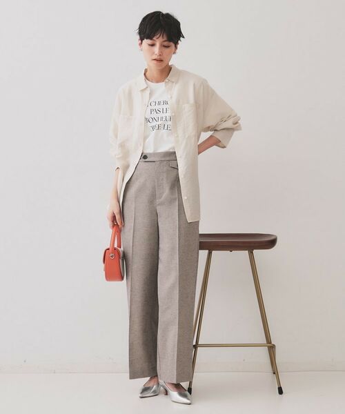 OPAQUE.CLIP / オペーク ドット クリップ シャツ・ブラウス | 《andGIRL掲載》麻混シアーダブルポケットシャツ【洗濯機洗い可】 | 詳細7