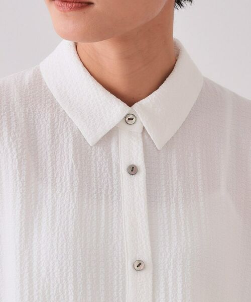 OPAQUE.CLIP / オペーク ドット クリップ シャツ・ブラウス | ふくれジャカードティアードチュニックブラウス【洗濯機洗い可】 | 詳細12