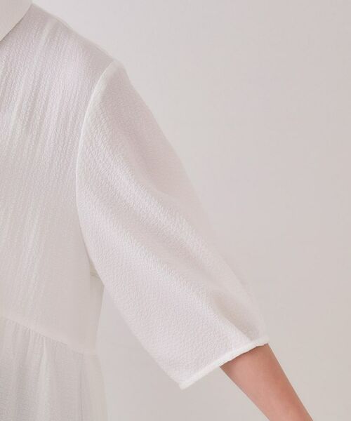 OPAQUE.CLIP / オペーク ドット クリップ シャツ・ブラウス | ふくれジャカードティアードチュニックブラウス【洗濯機洗い可】 | 詳細13