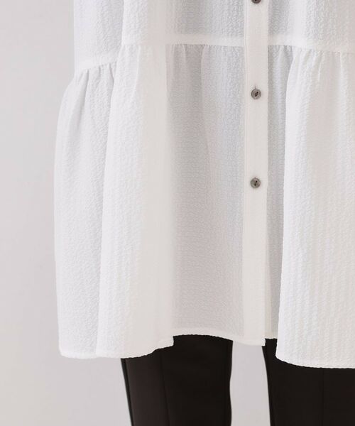 OPAQUE.CLIP / オペーク ドット クリップ シャツ・ブラウス | ふくれジャカードティアードチュニックブラウス【洗濯機洗い可】 | 詳細14