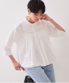 OPAQUE.CLIP / オペーク ドット クリップ シャツ・ブラウス | ピンタックフレアシャツ【洗濯機洗い可】