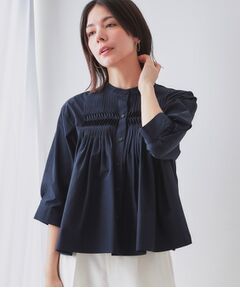 OPAQUE.CLIP / オペーク ドット クリップ シャツ・ブラウス | ピンタックフレアシャツ【洗濯機洗い可】